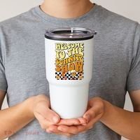 Welcome To The Schnitz Show Oktoberfest Retro Groovy Tumbler thumb 2