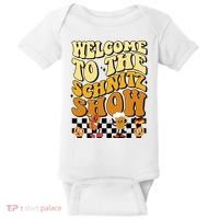 Welcome To The Schnitz Show Oktoberfest Retro Groovy Baby Bodysuit thumb 0