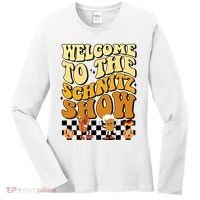 Welcome To The Schnitz Show Oktoberfest Retro Groovy Women's Long Sleeve Shirt thumb 0