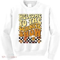 Welcome To The Schnitz Show Oktoberfest Retro Groovy Kids Sweatshirt thumb 0