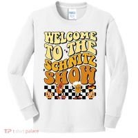 Welcome To The Schnitz Show Oktoberfest Retro Groovy Kids Long Sleeve Shirt thumb 0