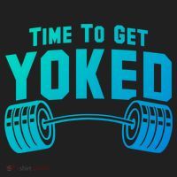 Weightlifting Time To Get Yoked Workout Gym Weight Lifting Meaningful Gift Golf Towel thumb 3