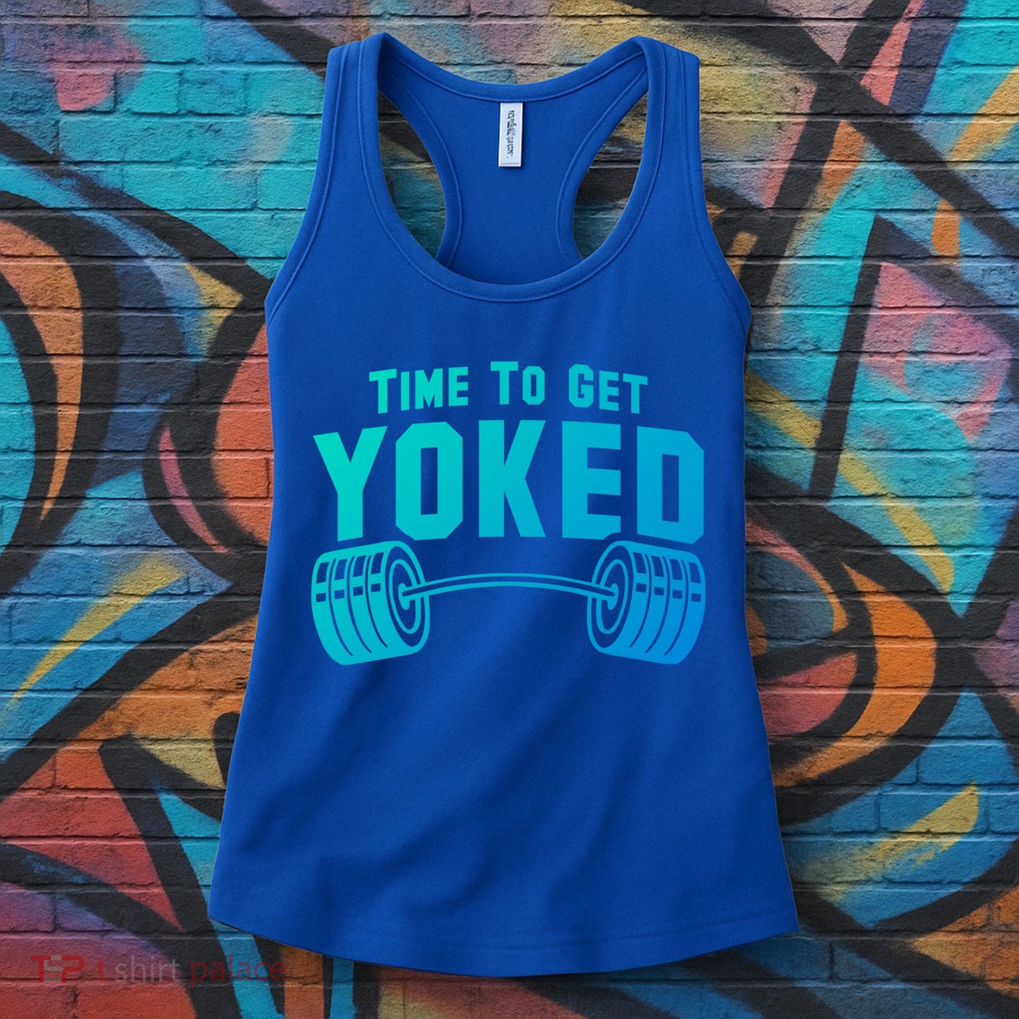 Weightlifting Time To Get Yoked Workout Gym Weight Lifting Meaningful Gift Women's Tank Top