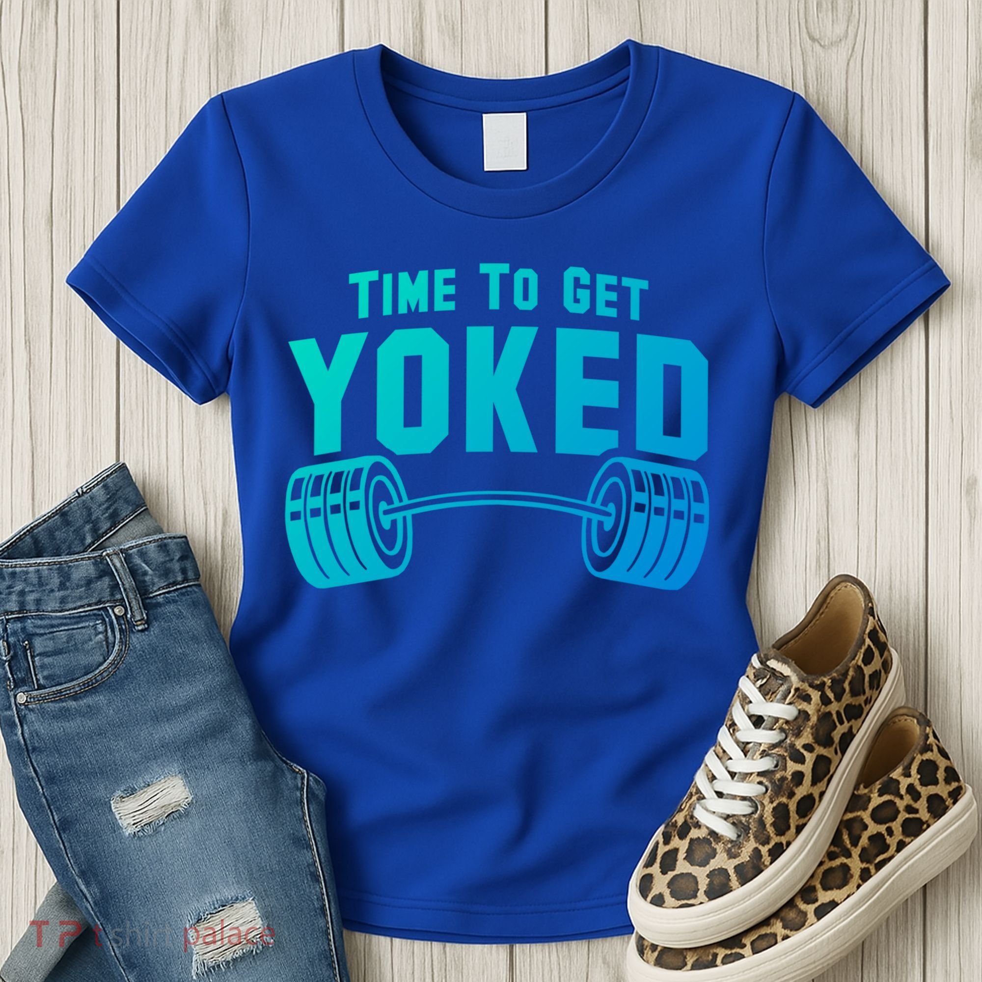 Weightlifting Time To Get Yoked Workout Gym Weight Lifting Meaningful Gift Women's T-Shirt