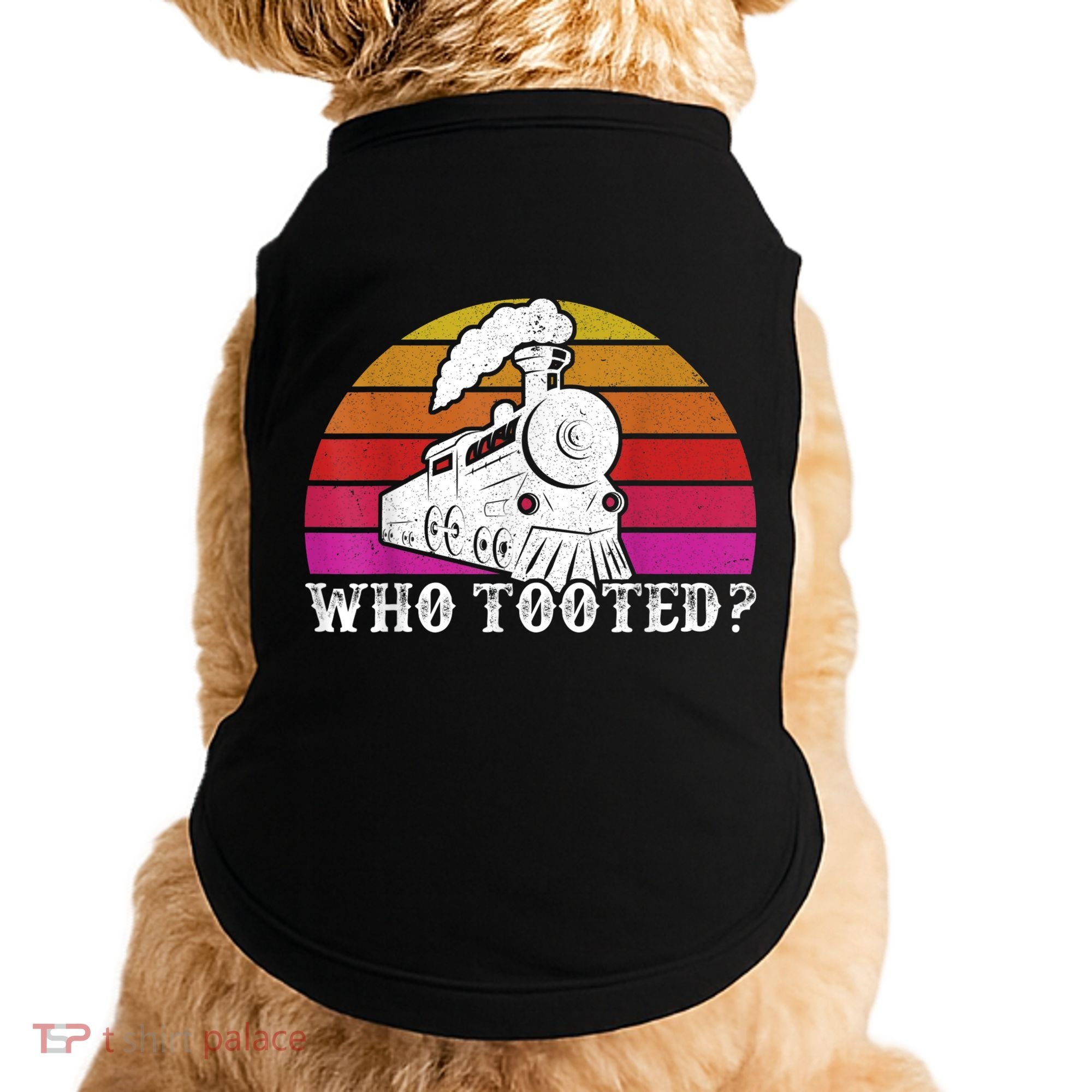 Who Tooted Train Themed Train Collectors Doggie Tank