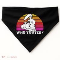 Who Tooted Train Themed Train Collectors USA-Made Doggie Bandana thumb 0