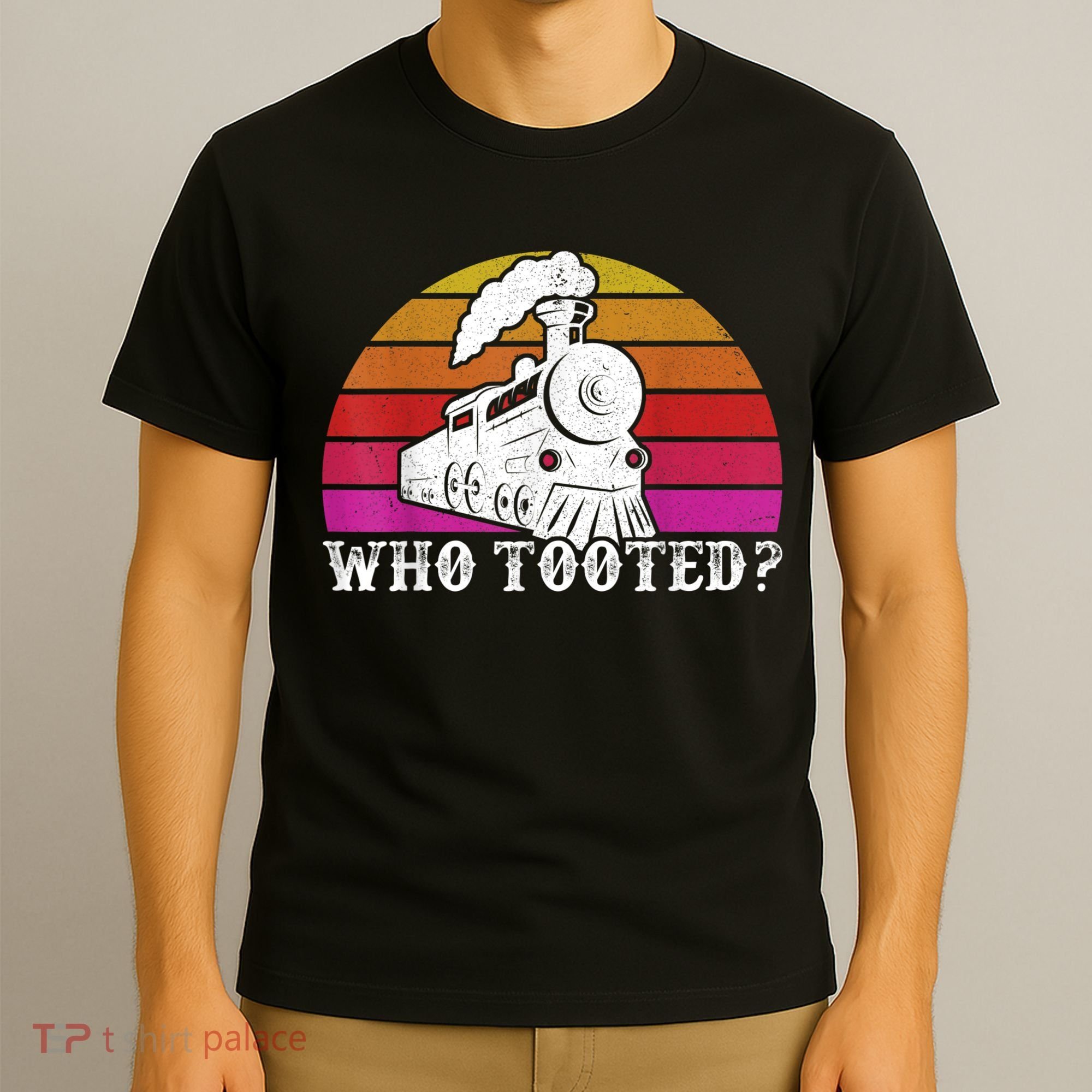 Who Tooted Train Themed Train Collectors T-Shirt