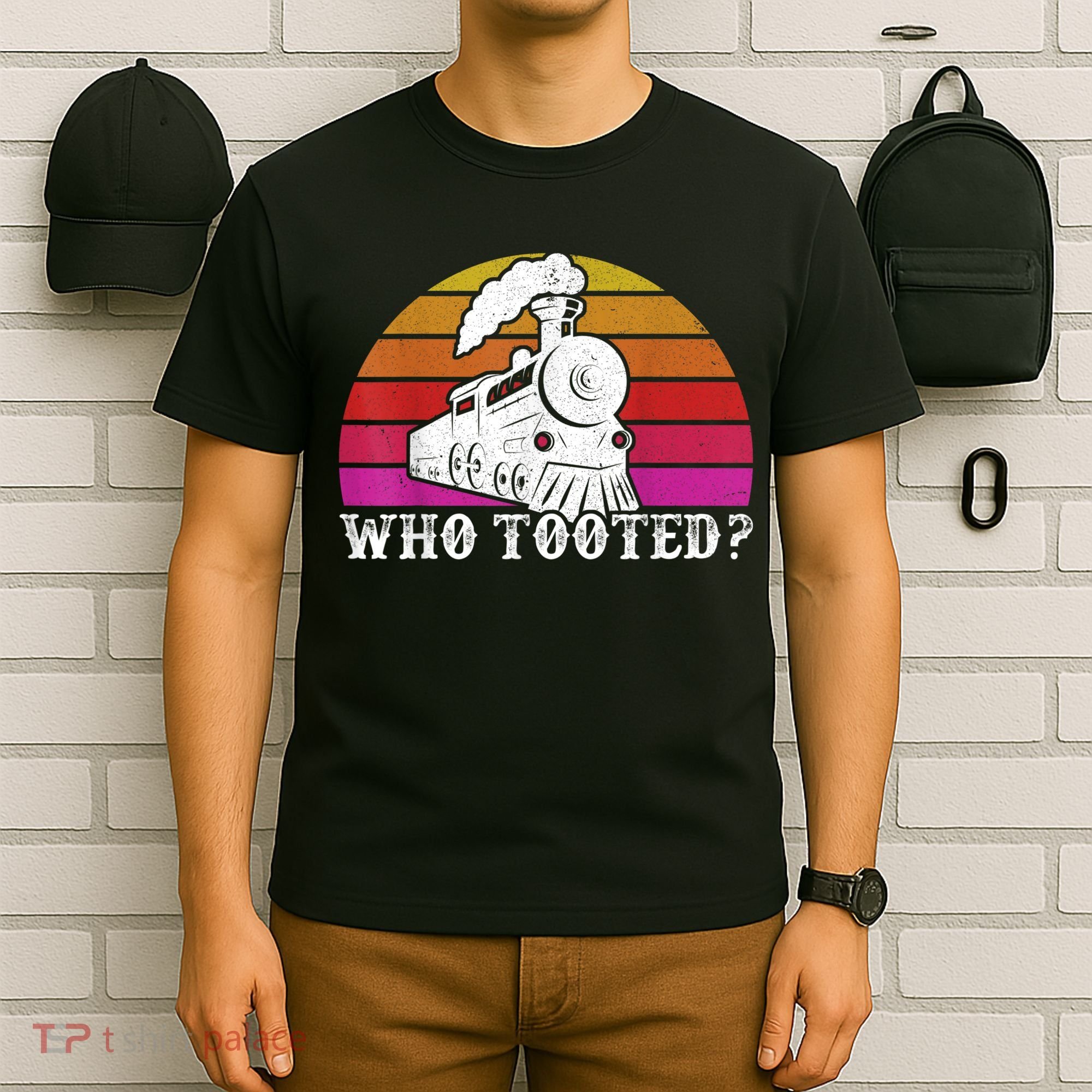 Who Tooted Train Themed Train Collectors T-Shirt