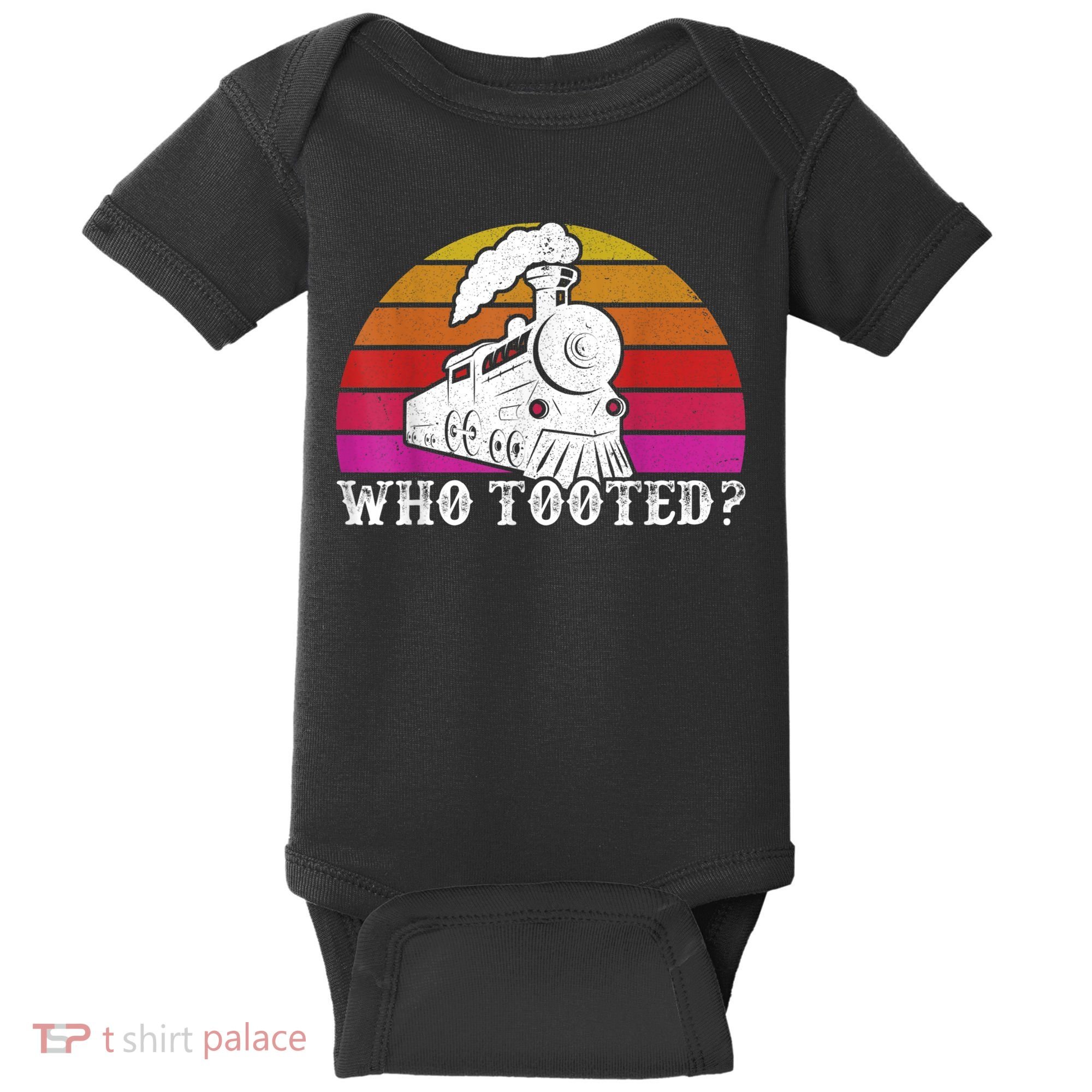 Who Tooted Train Themed Train Collectors Baby Bodysuit