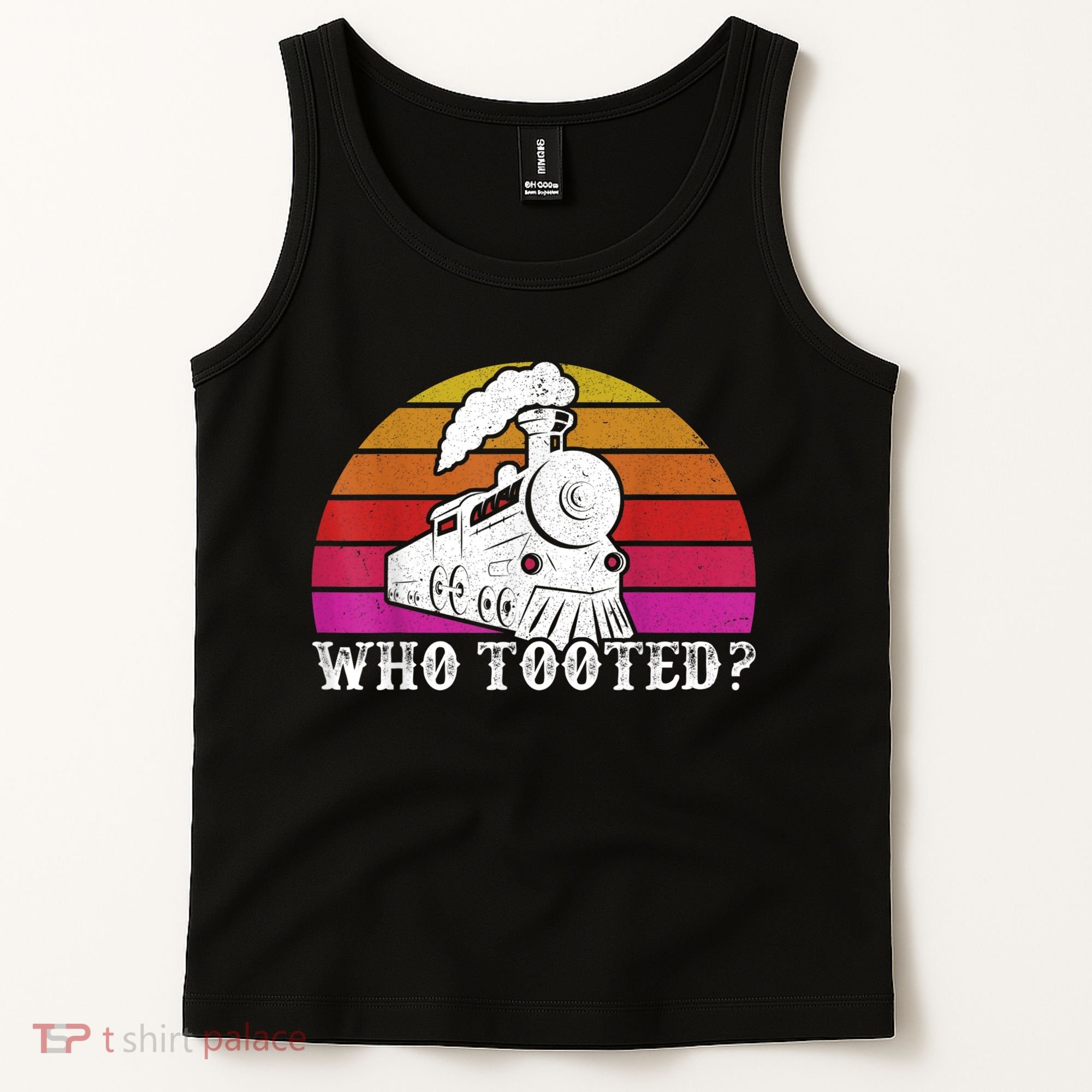 Who Tooted Train Themed Train Collectors Tank Top