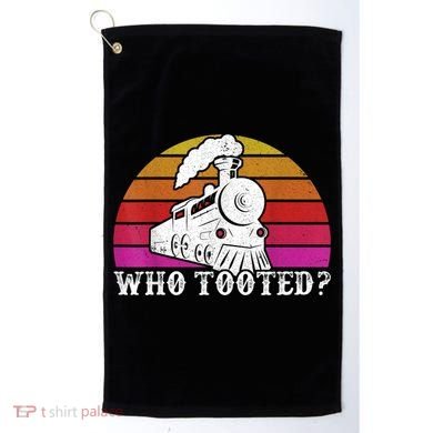 Who Tooted Train Themed Train Collectors Golf Towel