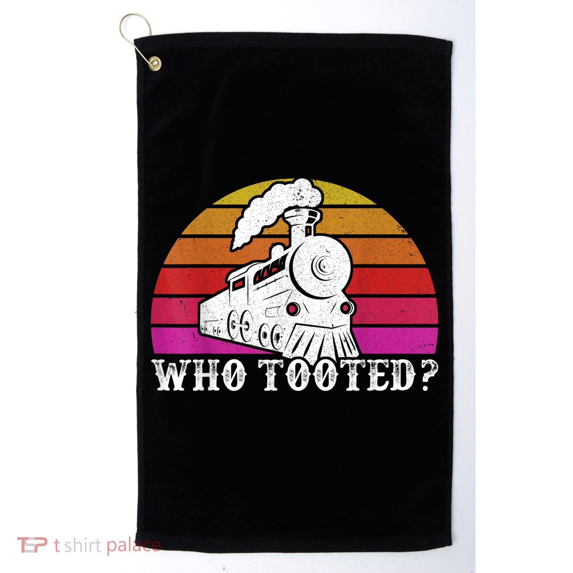 Who Tooted Train Themed Train Collectors Golf Towel