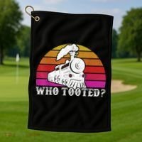 Who Tooted Train Themed Train Collectors Golf Towel thumb 1