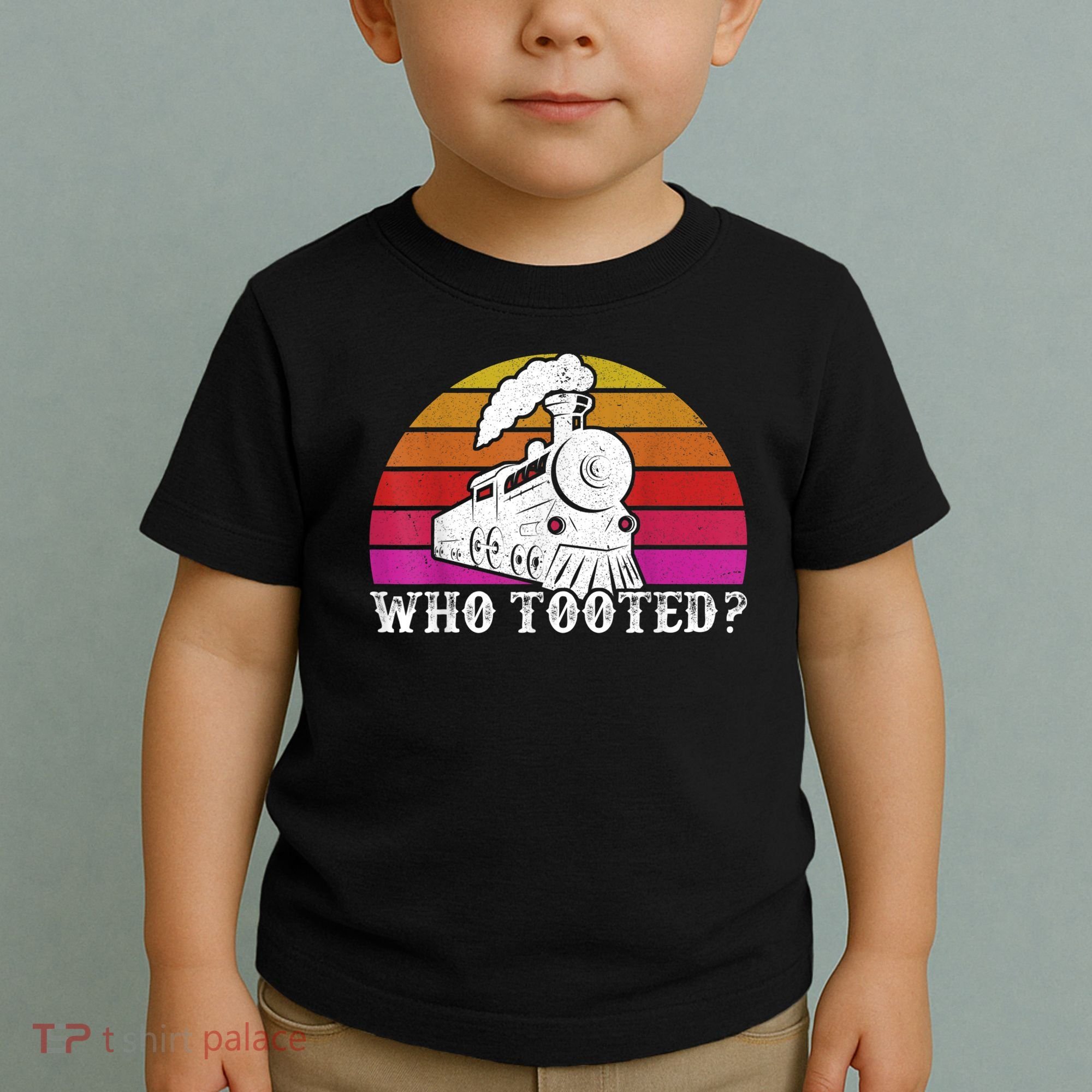 Who Tooted Train Themed Train Collectors Toddler T-Shirt