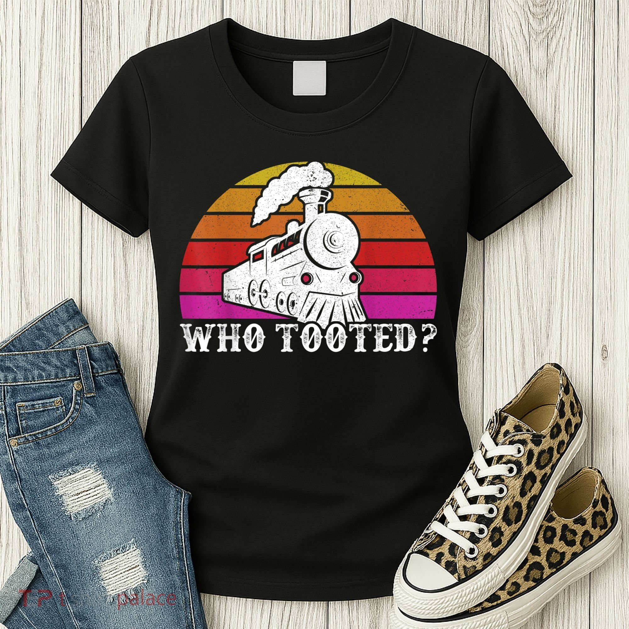 Who Tooted Train Themed Train Collectors Women's T-Shirt