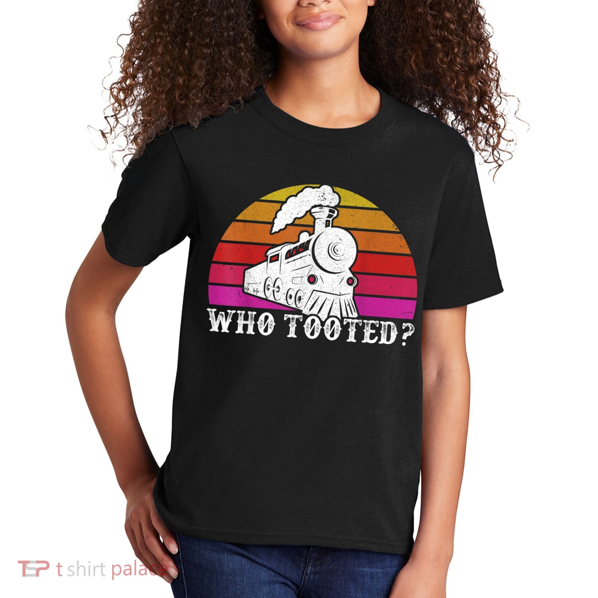 Who Tooted Train Themed Train Collectors Kids T-Shirt