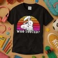 Who Tooted Train Themed Train Collectors Kids T-Shirt thumb 3