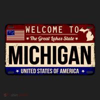 Welcome To The Great Lakes State USA License Plate Michigan Beanie thumb 2