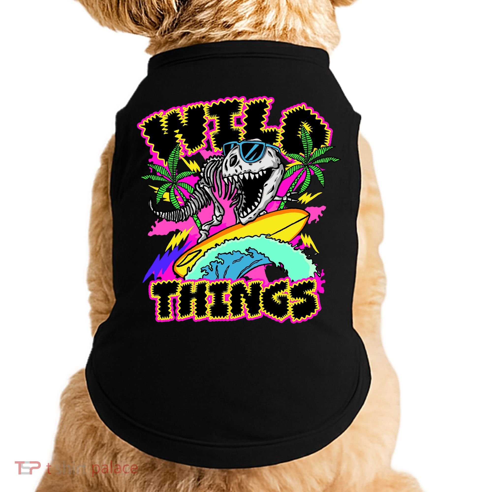 Wild Things T Rex Surfing Doggie Tank