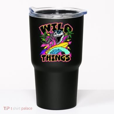 Wild Things T Rex Surfing Tumbler