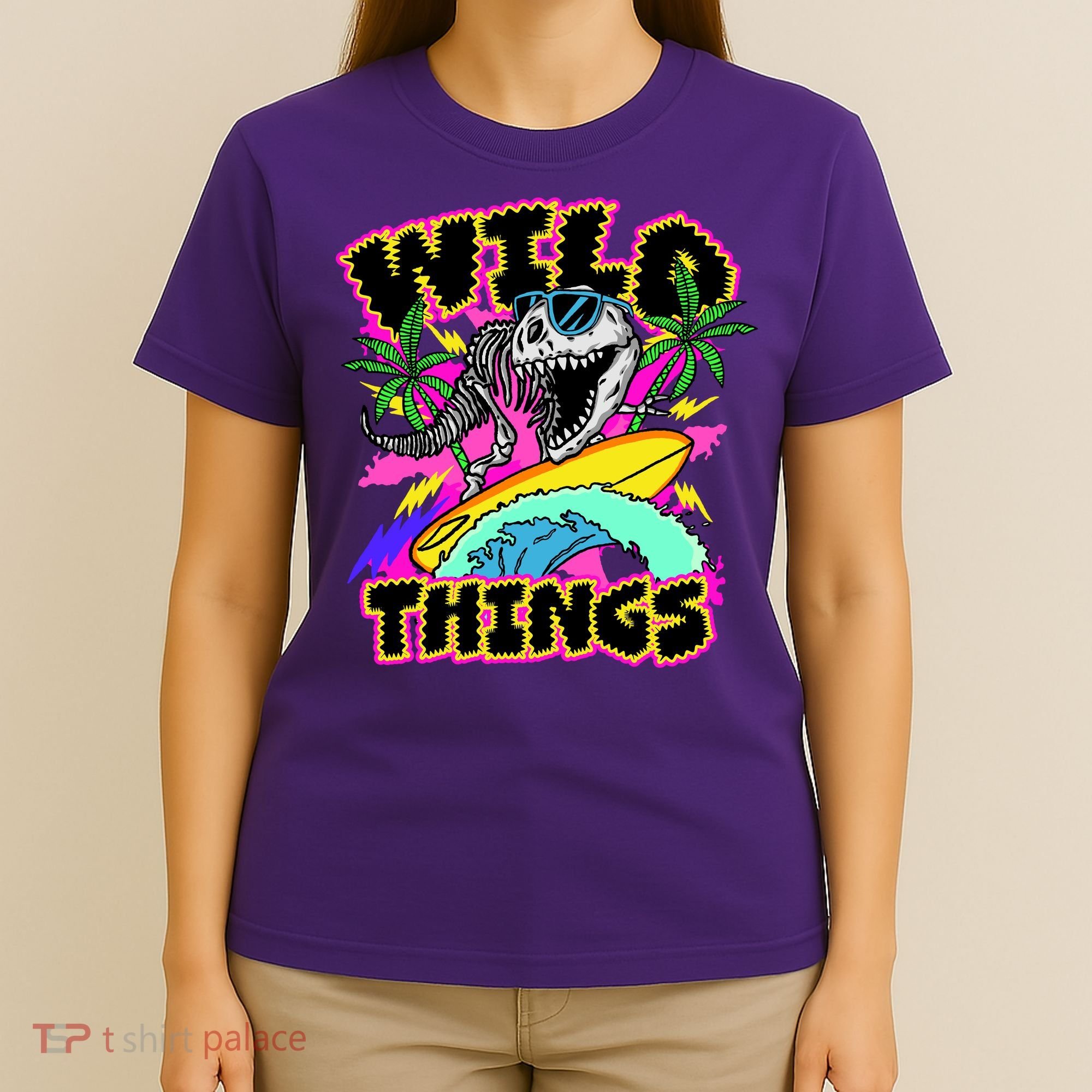 Wild Things T Rex Surfing T-Shirt