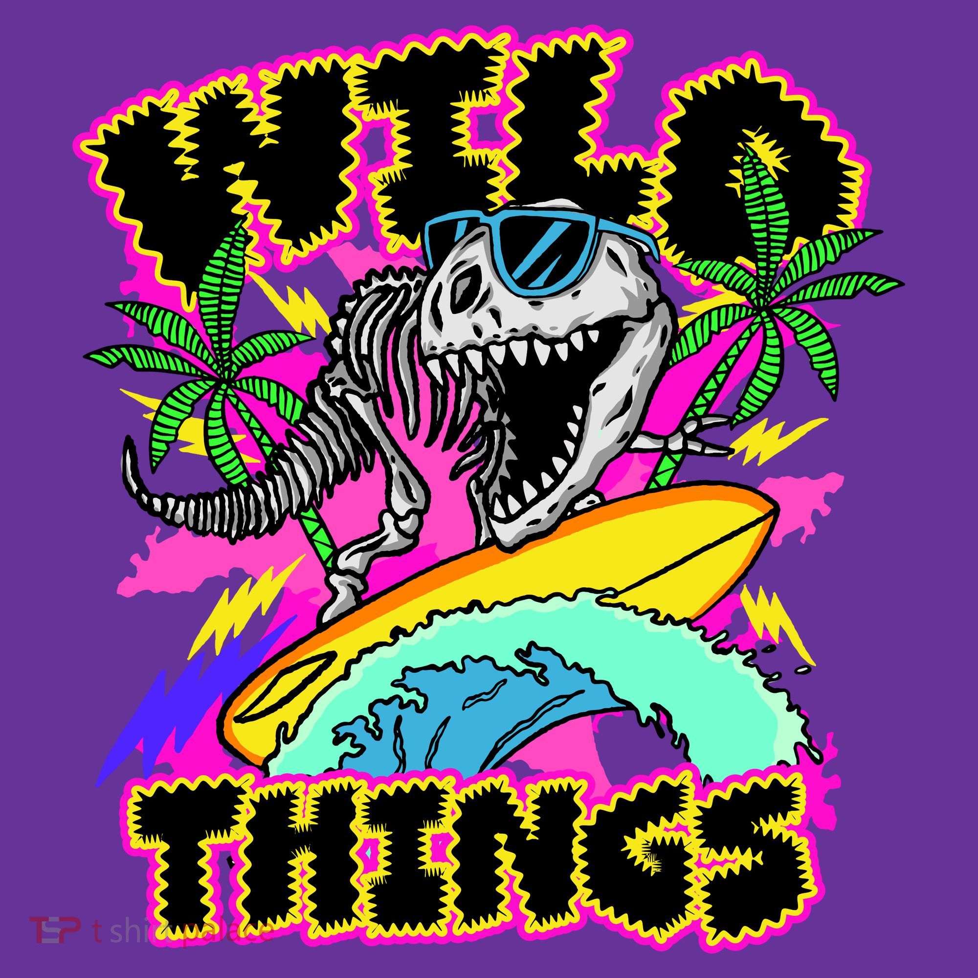 Wild Things T Rex Surfing Button