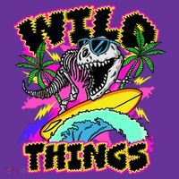 Wild Things T Rex Surfing Toddler Hoodie thumb 2