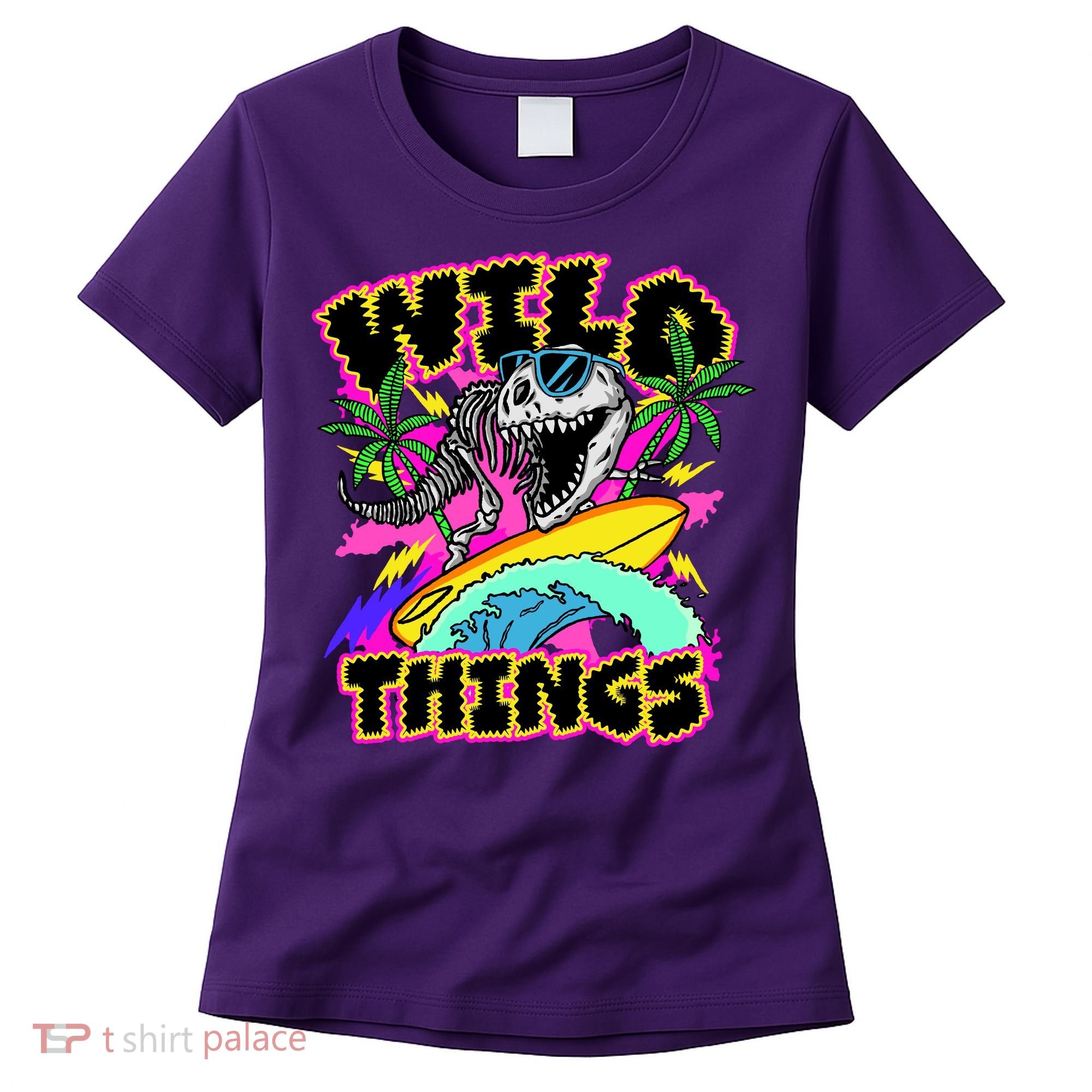Wild Things T Rex Surfing Women's T-Shirt