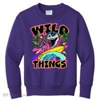 Wild Things T Rex Surfing Kids Sweatshirt thumb 0