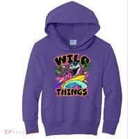 Wild Things T Rex Surfing Kids Hoodie thumb 0
