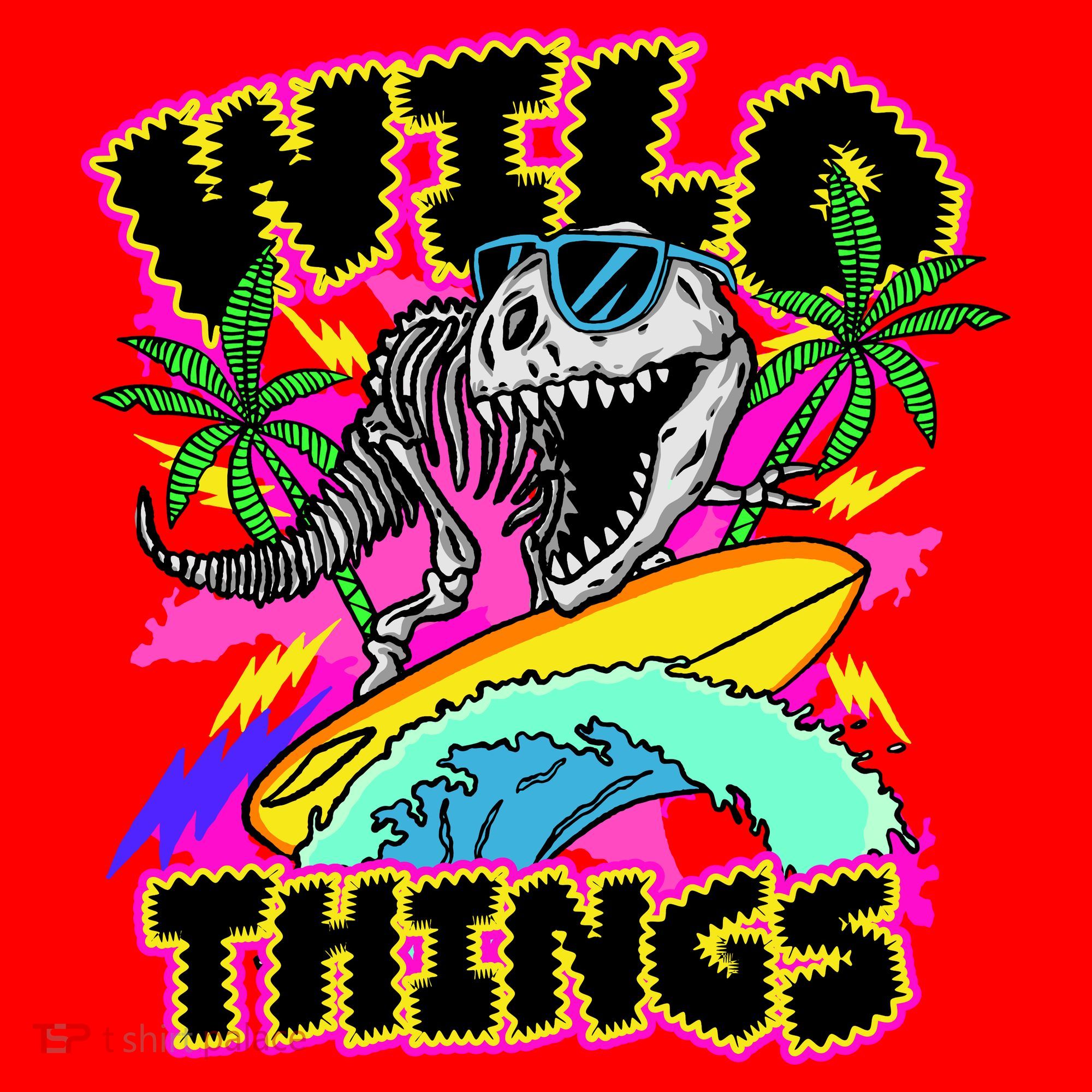 Wild Things T Rex Surfing Santa Hat