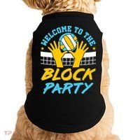 Welcome To The Block Party Volleyball Doggie Tank thumb 0