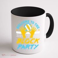 Welcome To The Block Party Volleyball Coffee Mug thumb 1
