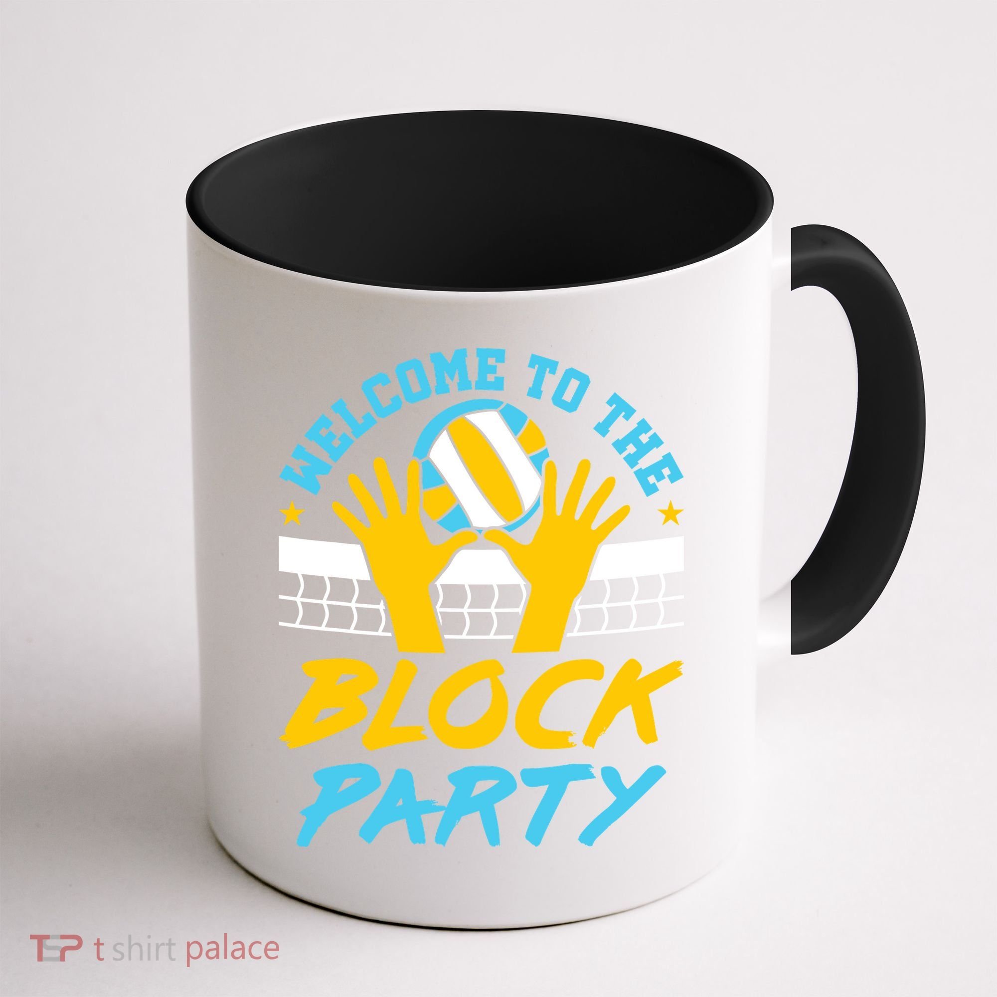Welcome To The Block Party Volleyball Coffee Mug