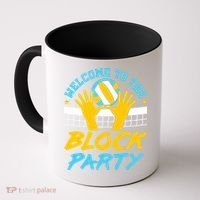 Welcome To The Block Party Volleyball Coffee Mug thumb 0