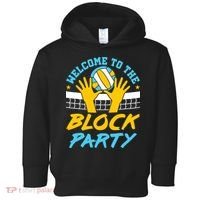 Welcome To The Block Party Volleyball Toddler Hoodie thumb 0