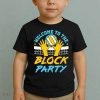 Welcome To The Block Party Volleyball Toddler T-Shirt thumb 2