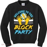 Welcome To The Block Party Volleyball Kids Sweatshirt thumb 0
