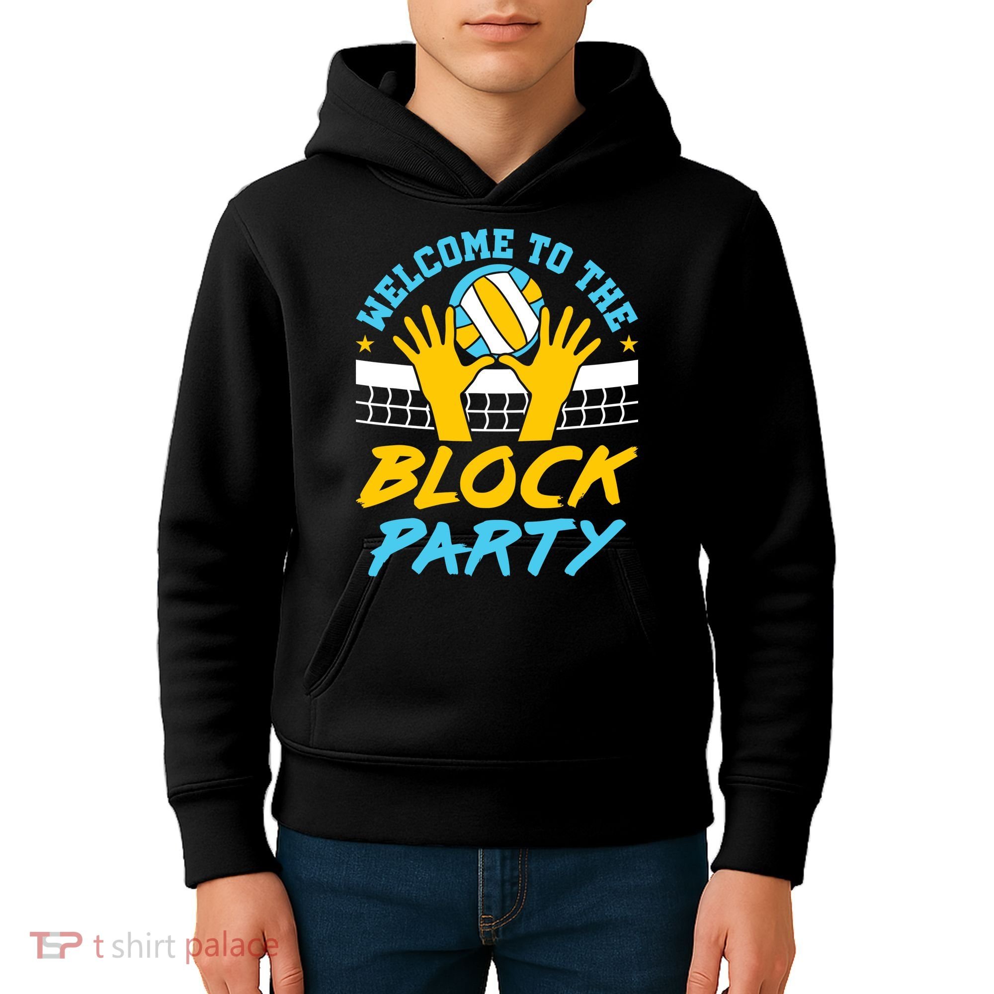 Welcome To The Block Party Volleyball Kids Hoodie
