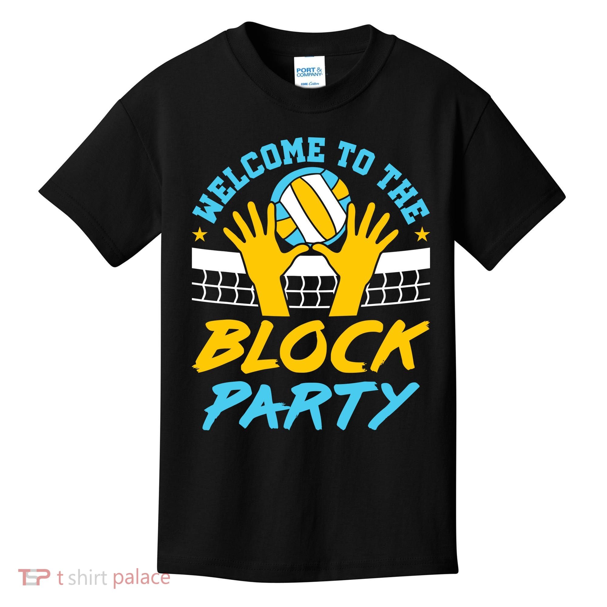 Welcome To The Block Party Volleyball Kids T-Shirt