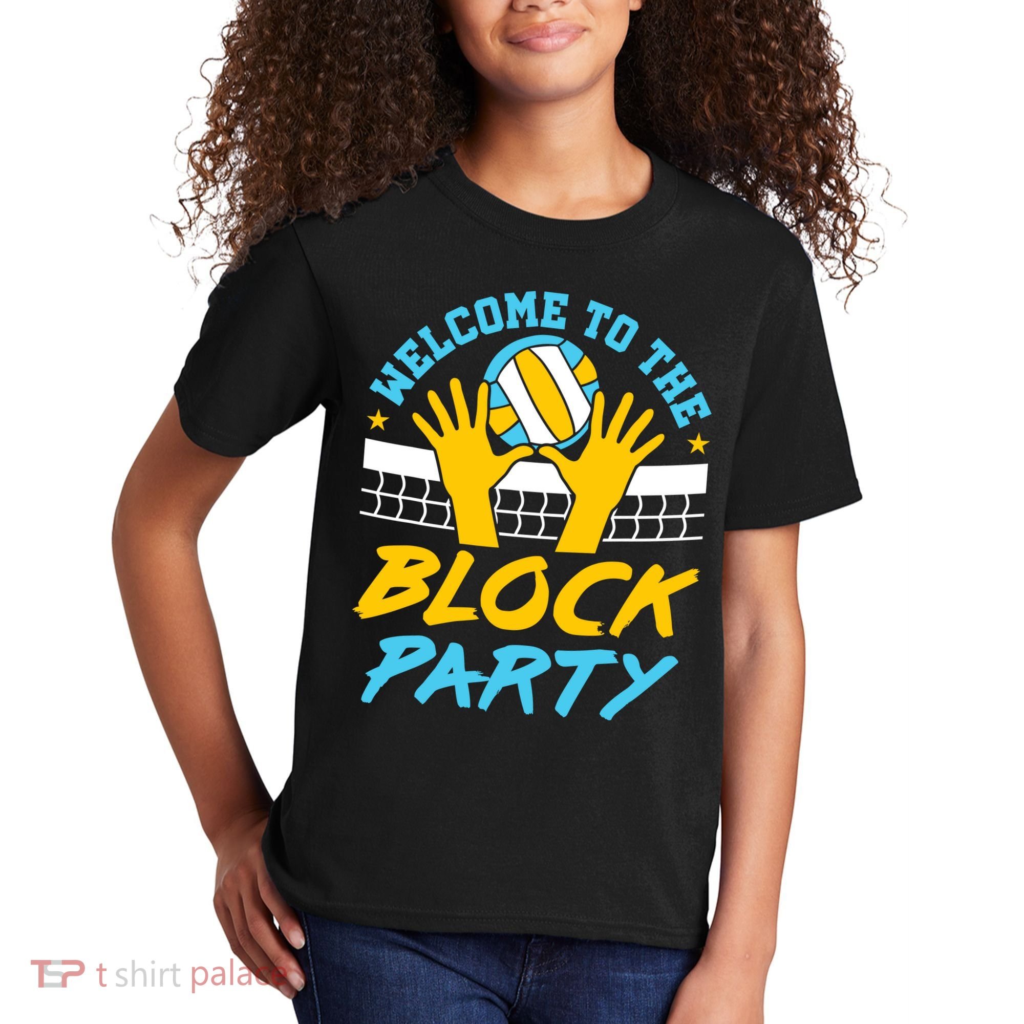 Welcome To The Block Party Volleyball Kids T-Shirt