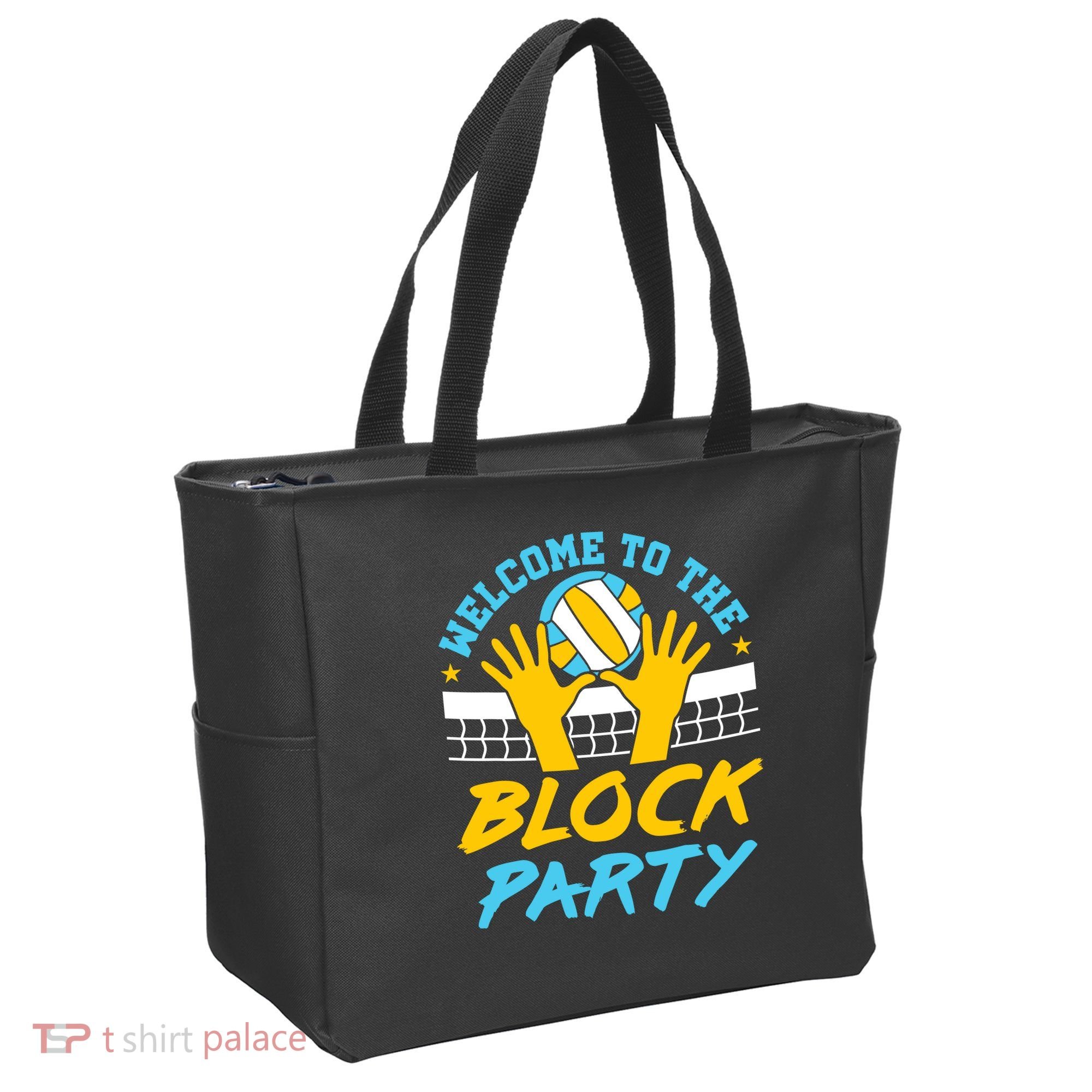 Welcome To The Block Party Volleyball Tote Bag
