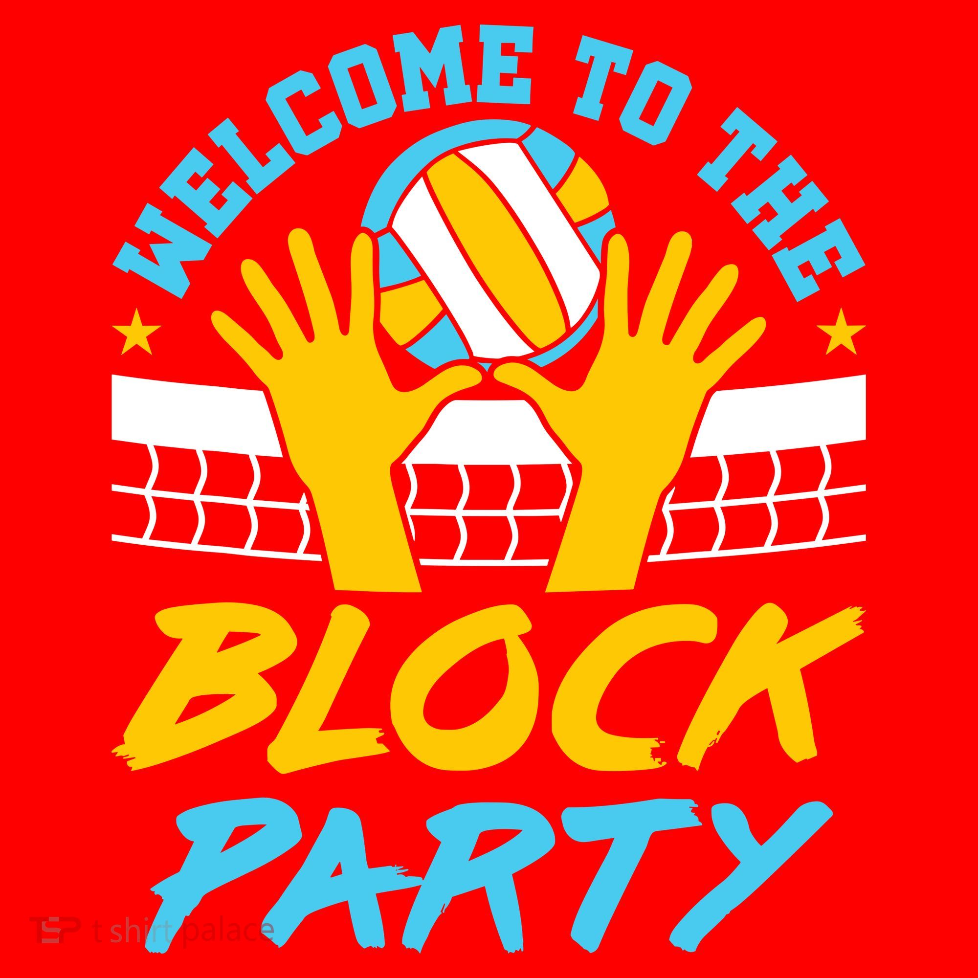 Welcome To The Block Party Volleyball Santa Hat