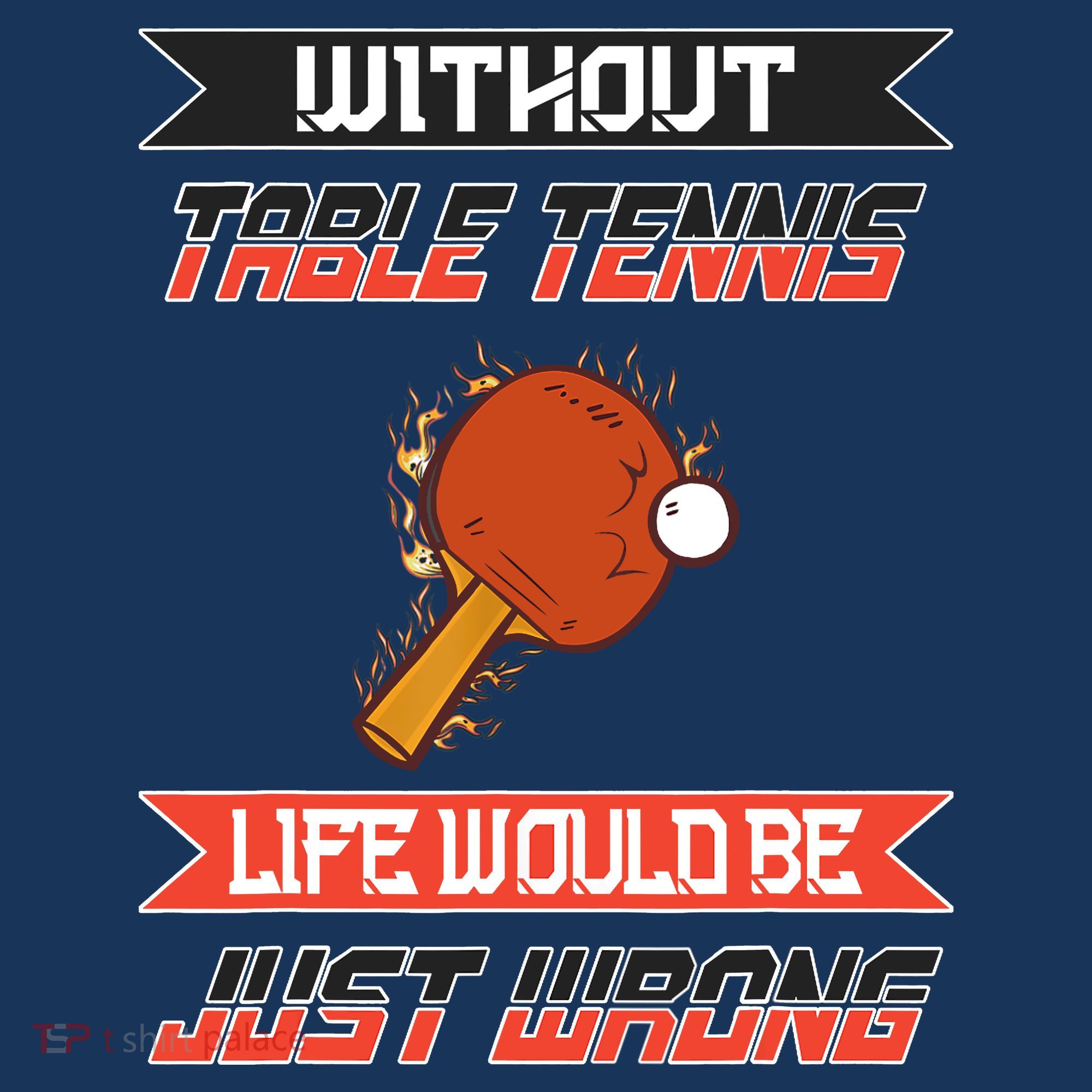 Without Table Tennis Life Would Be Just Wrong Ping Pong USA-Made Doggie Bandana