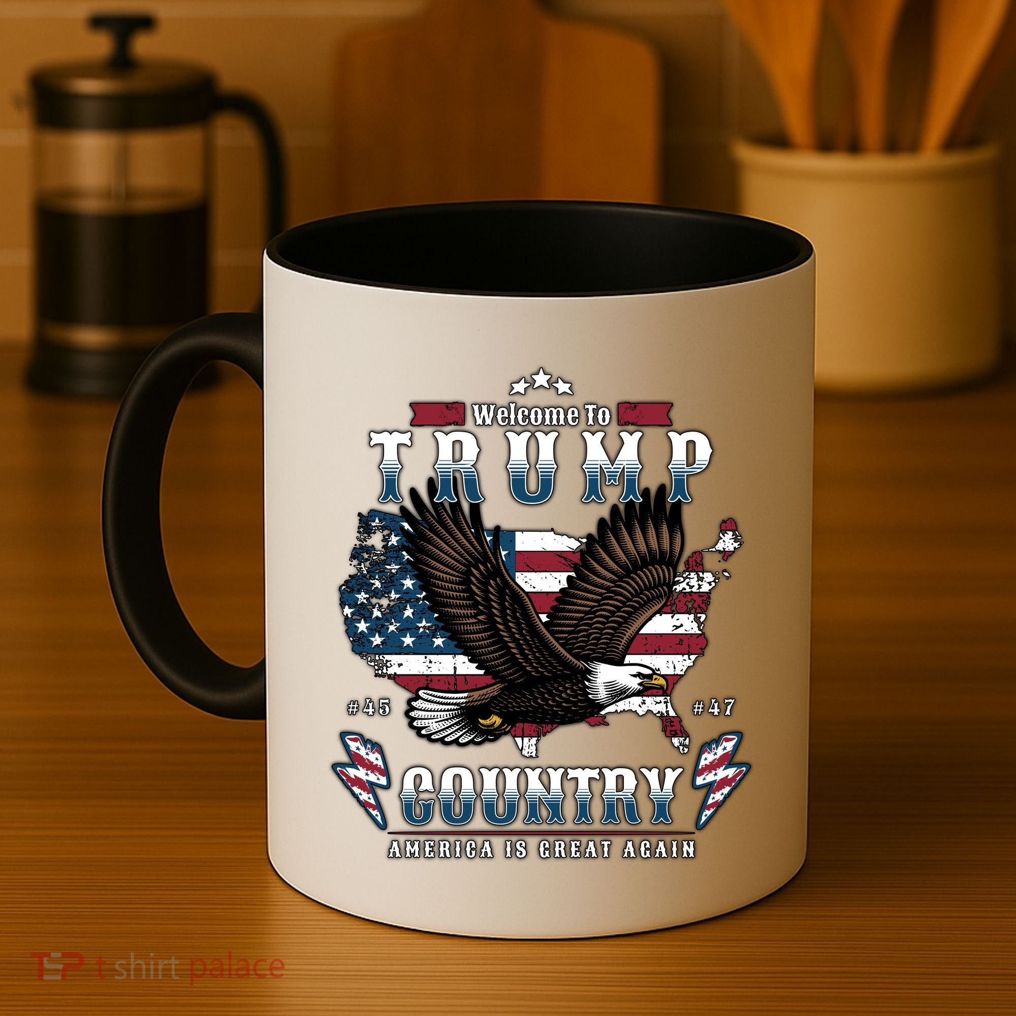 Welcome To Trump Country Usa Bald Eagle Coffee Mug