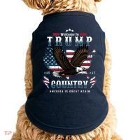 Welcome To Trump Country Usa Bald Eagle Doggie Tank thumb 0