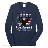 Welcome To Trump Country Usa Bald Eagle Long Sleeve Shirt thumb 0