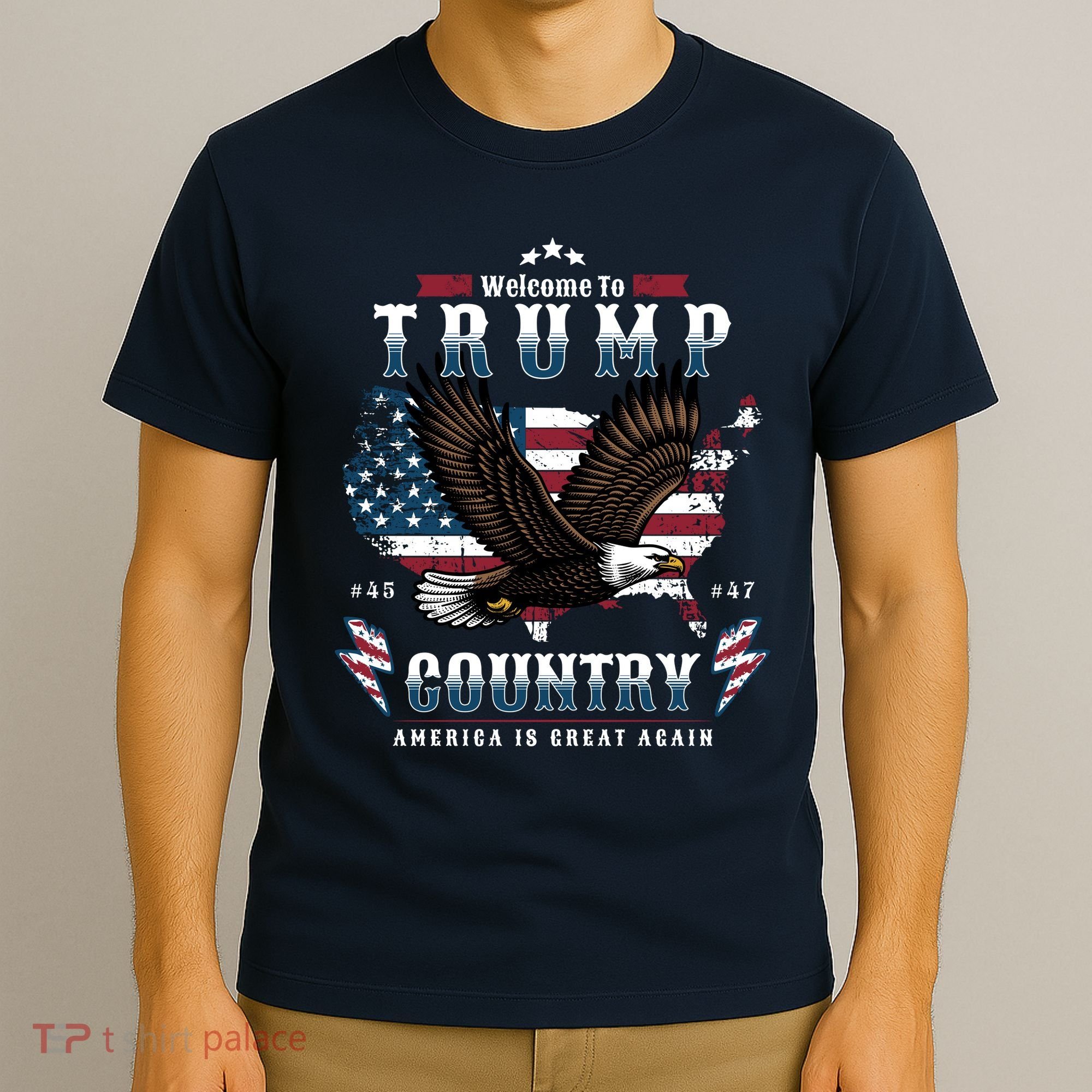 Welcome To Trump Country Usa Bald Eagle T-Shirt