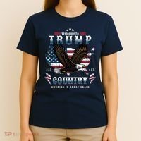 Welcome To Trump Country Usa Bald Eagle T-Shirt thumb 4