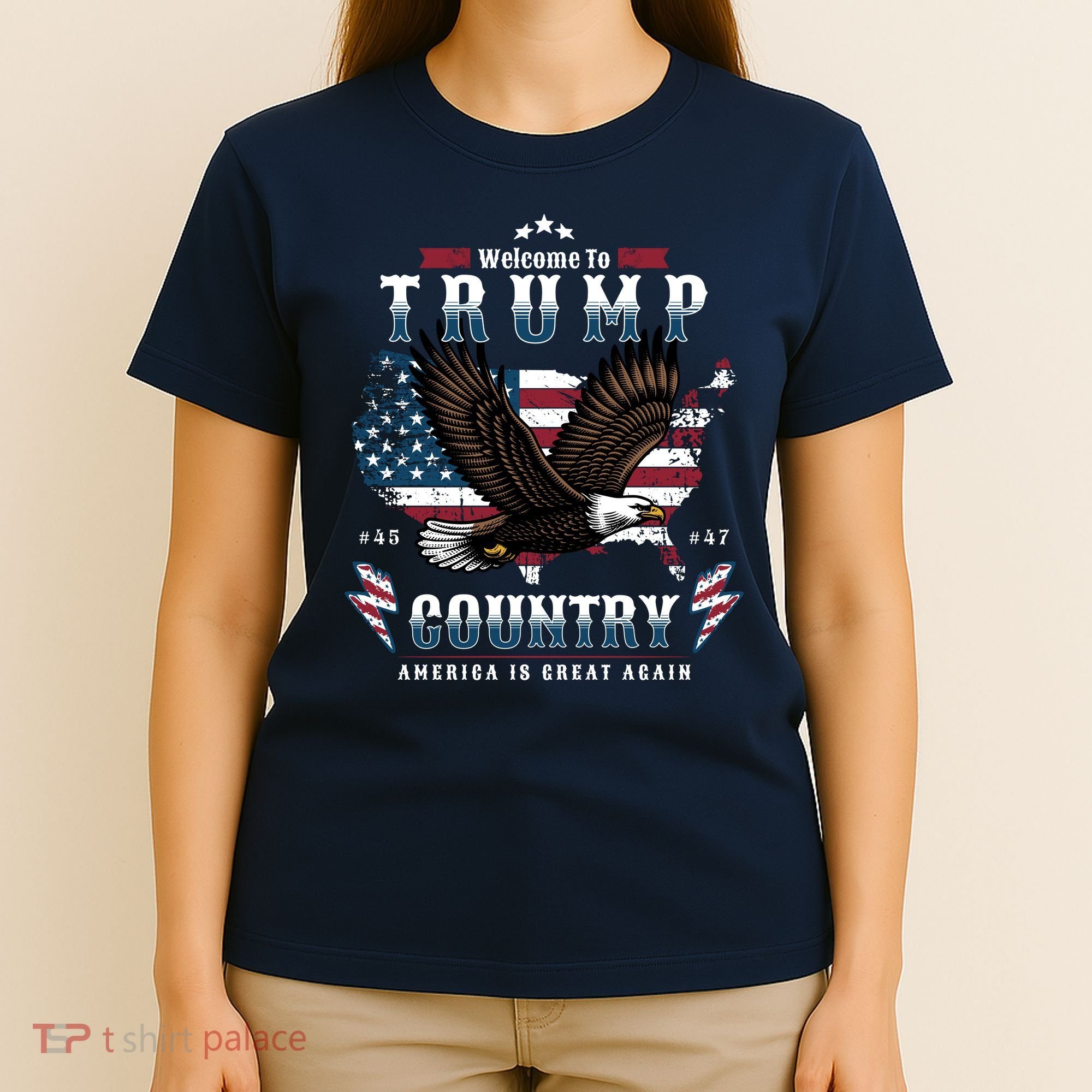 Welcome To Trump Country Usa Bald Eagle T-Shirt